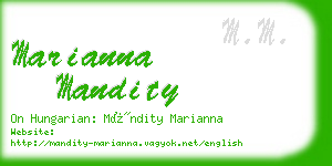 marianna mandity business card